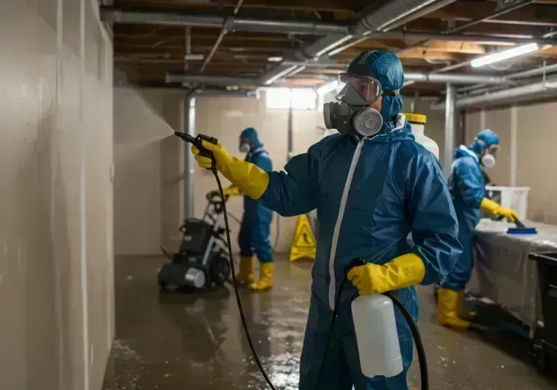 Basement Sanitization and Antimicrobial Treatment process in Fountain Valley, CA